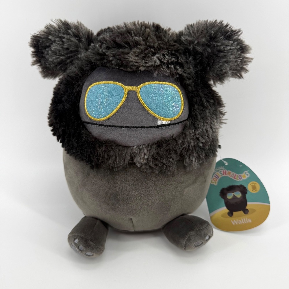 Squishmallows Wallis the Bigfoot Ultra Rare Tag Plush with Sunglasses 8 Inch NEW